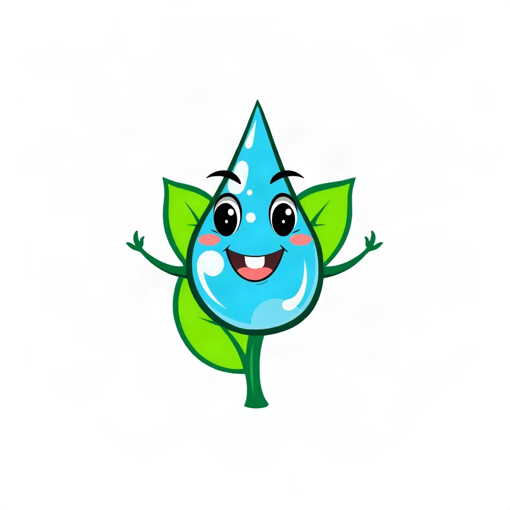 Mascot Leaf Drop Logo