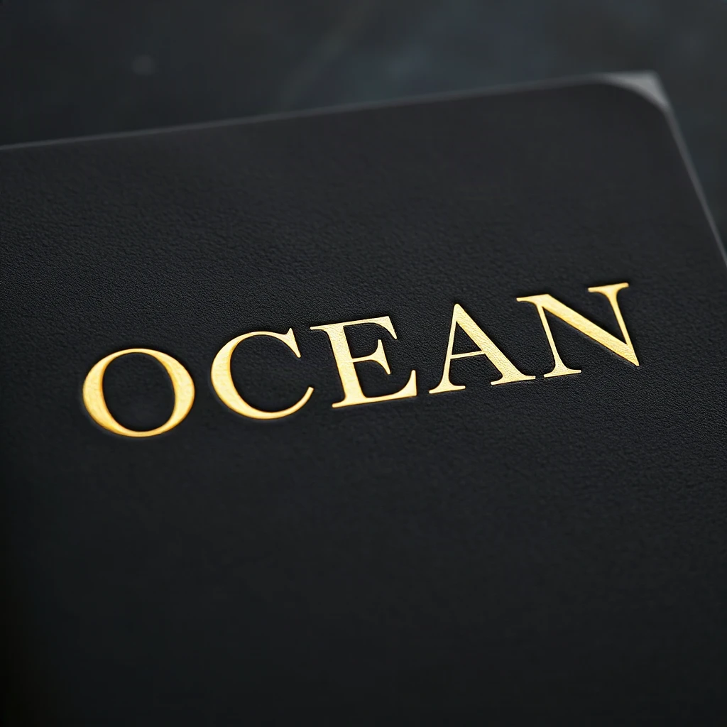 Gold Foil Ocean Typography