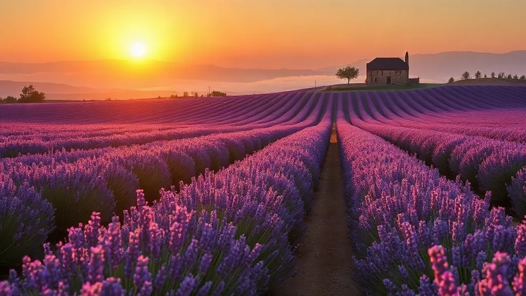 Lavender Fields Sunset