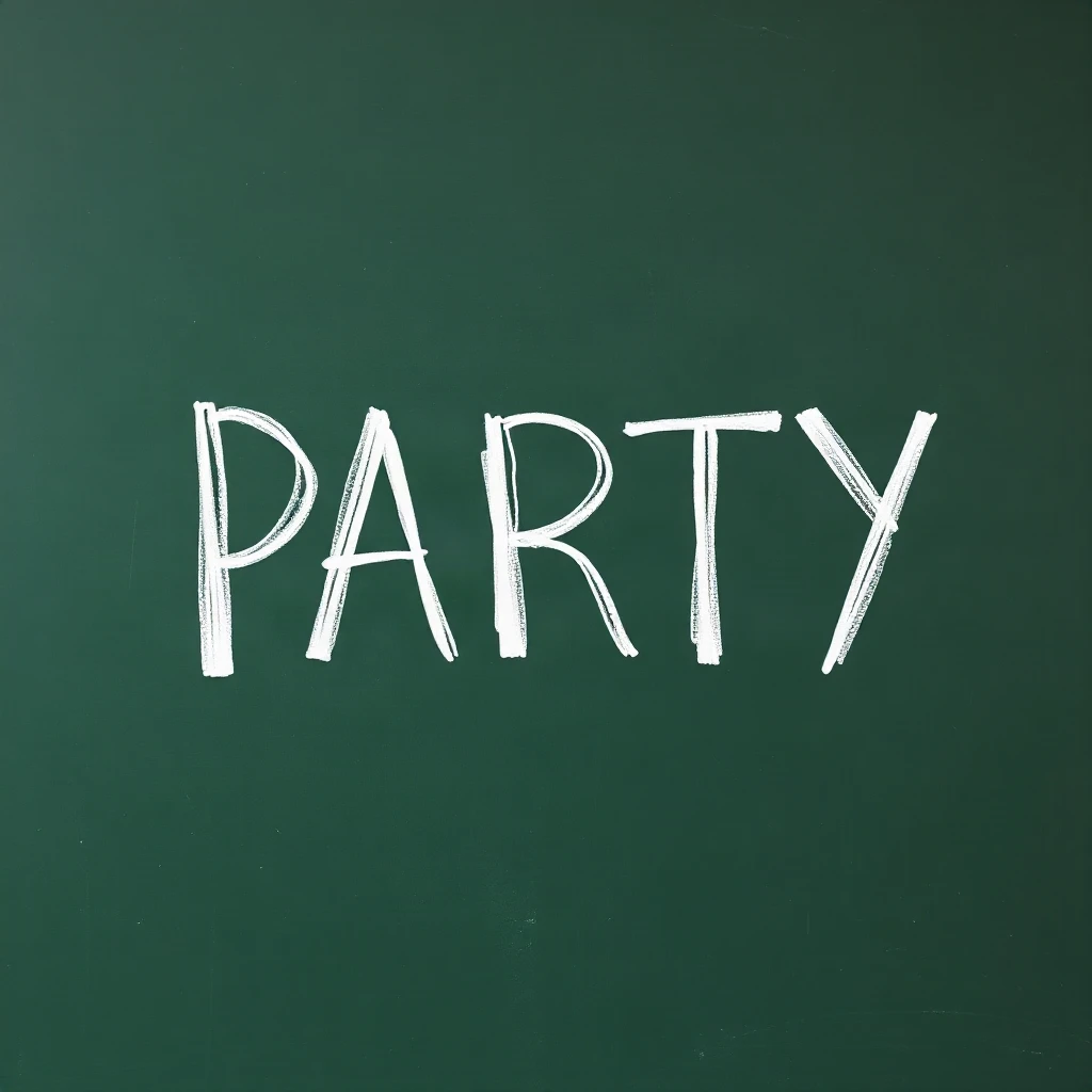Chalkboard Party Typography