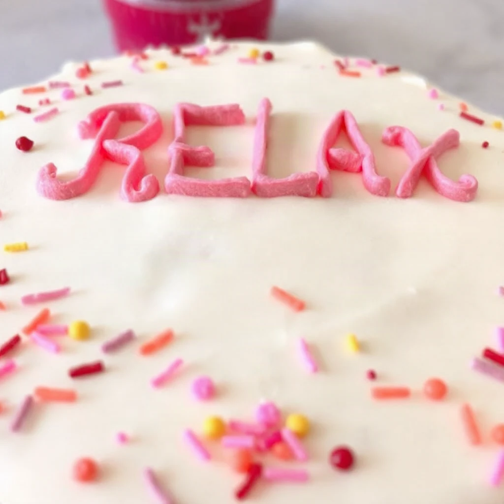 Cake Frosting Relax Typography