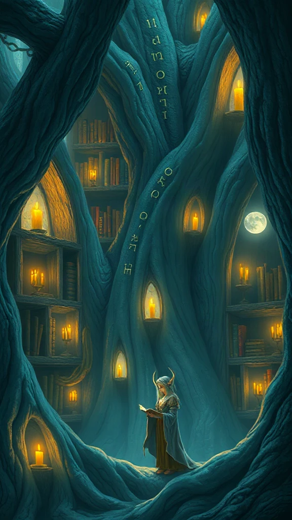Elven Moonlit Library