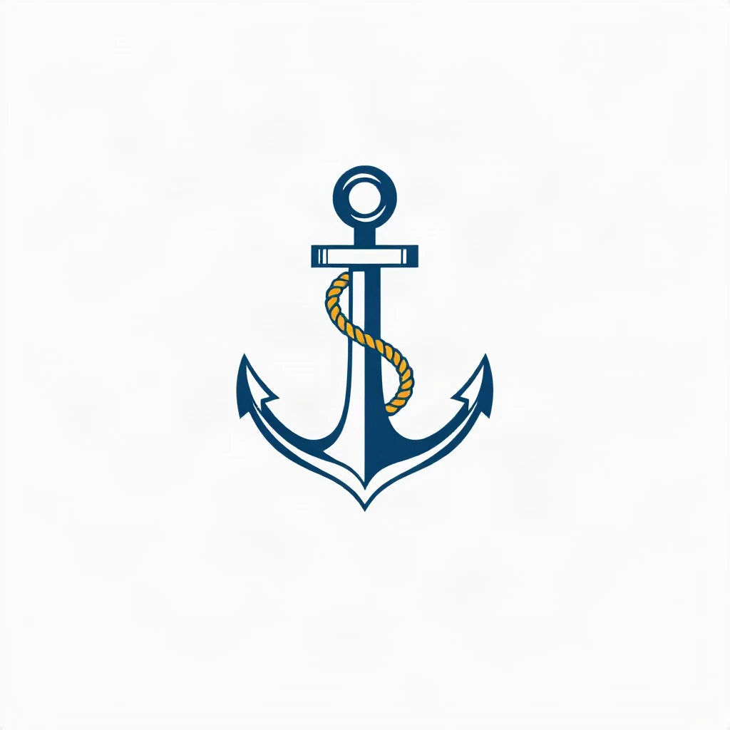Flat Minimal Anchor Logo