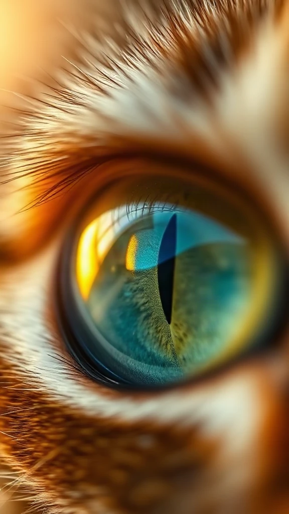 Cat Eye Iris Macro Golden