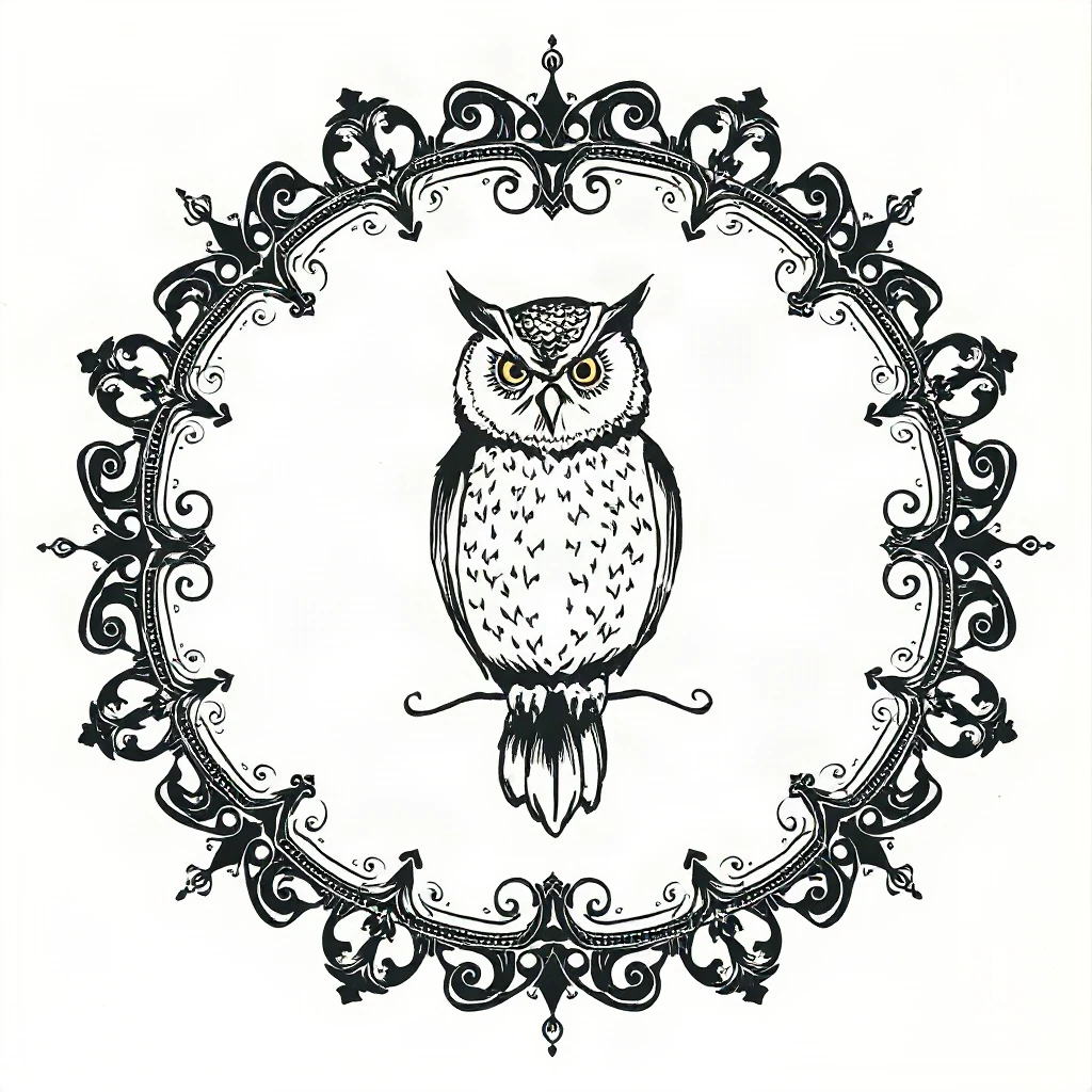 Ornamental Owl Tattoo