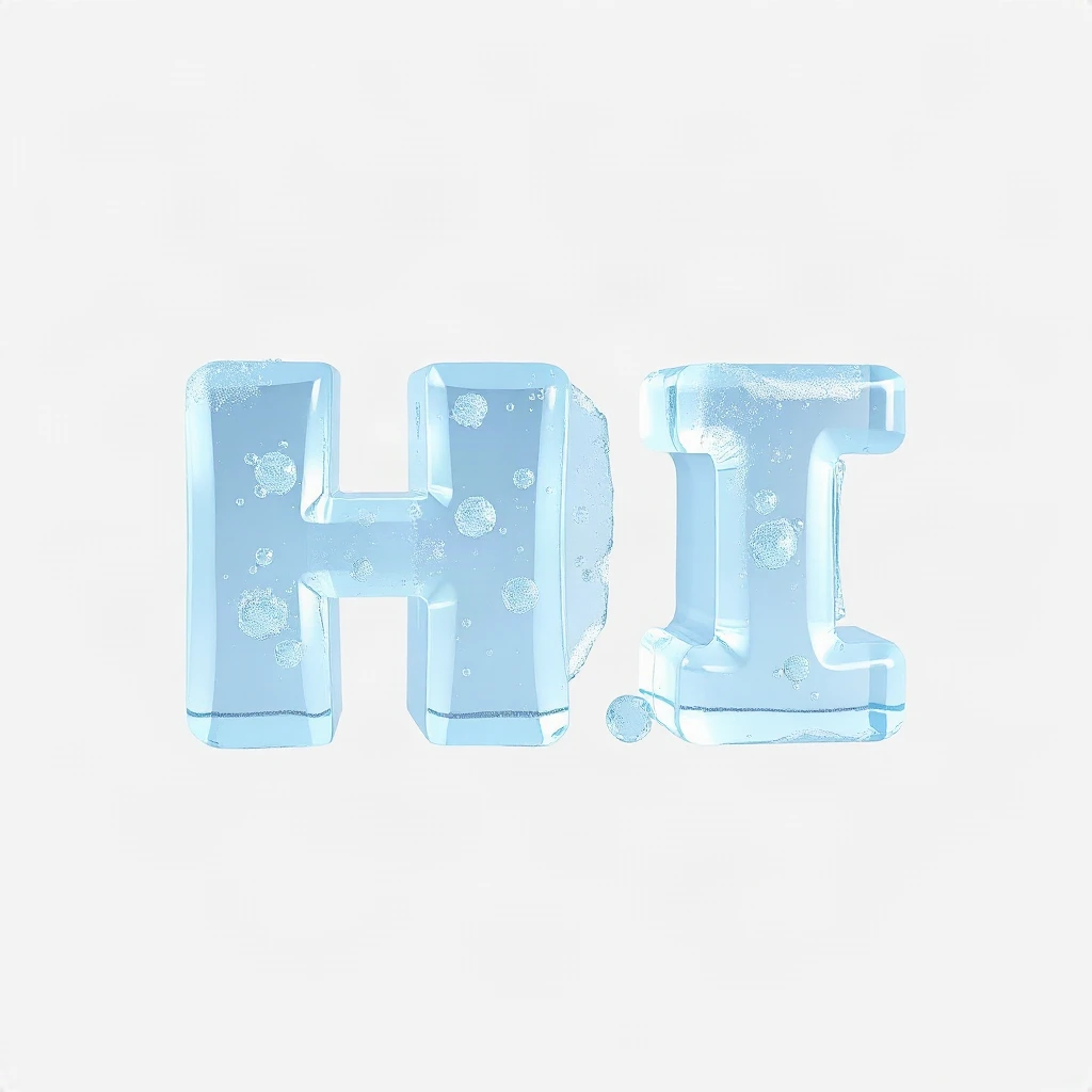 Ice Letters Hi Typography