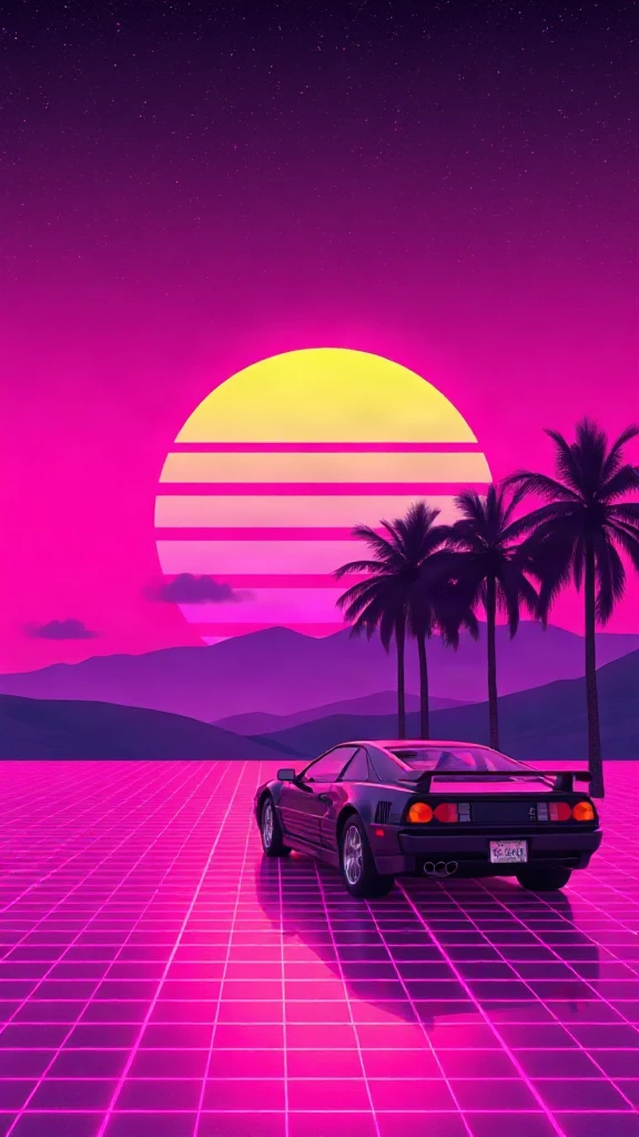 80s Synthwave Sunset