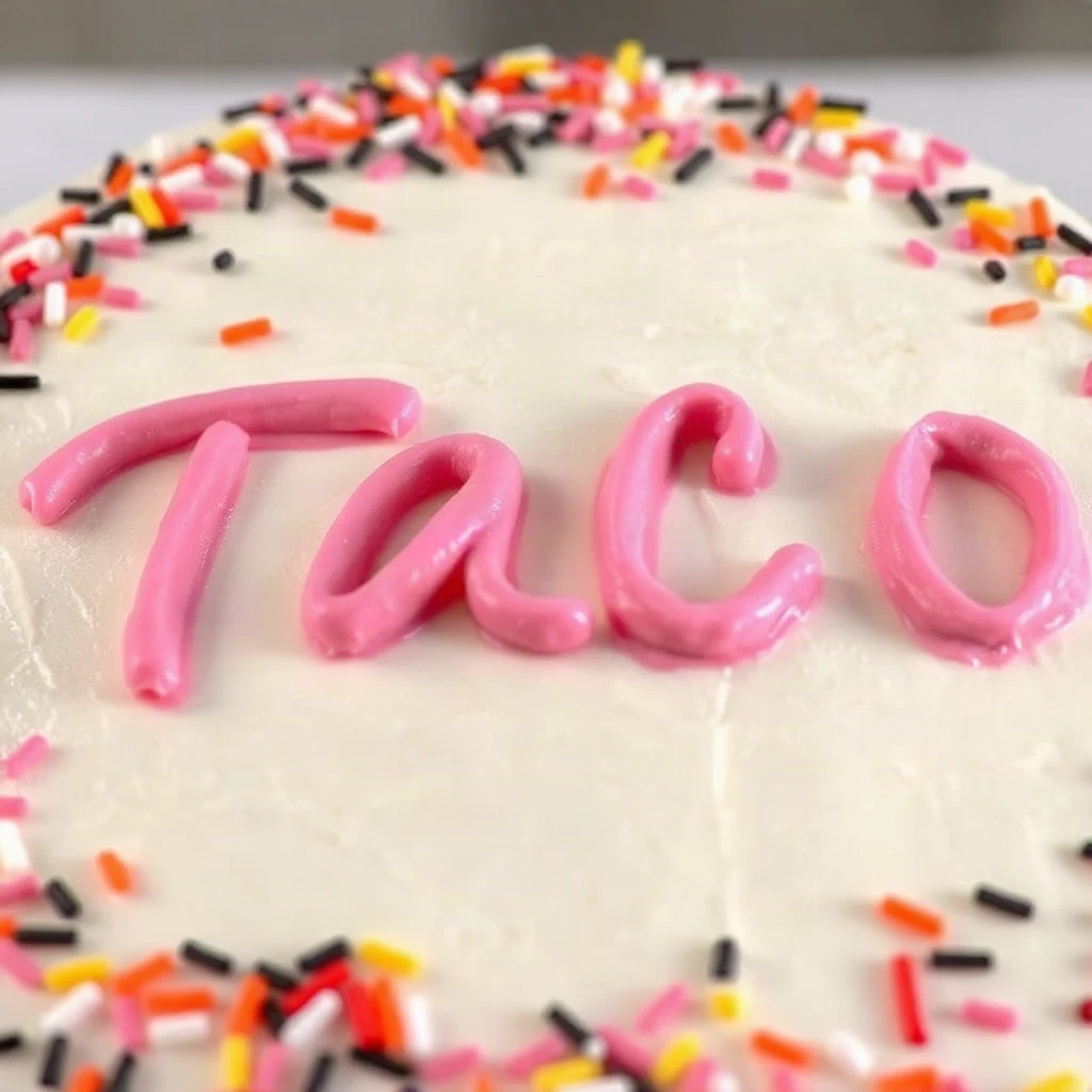 Cake Frosting Taco Typography