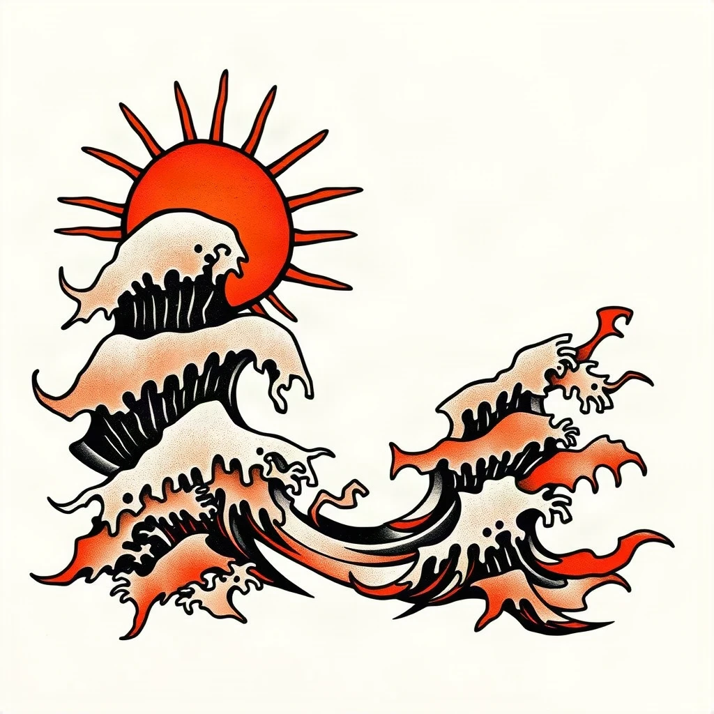 Japanese Irezumi Sun And Moon Tattoo