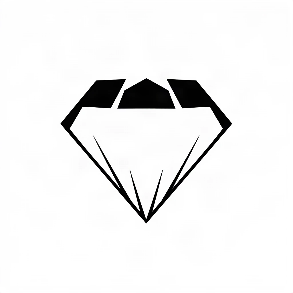 Negative Space Diamond Logo