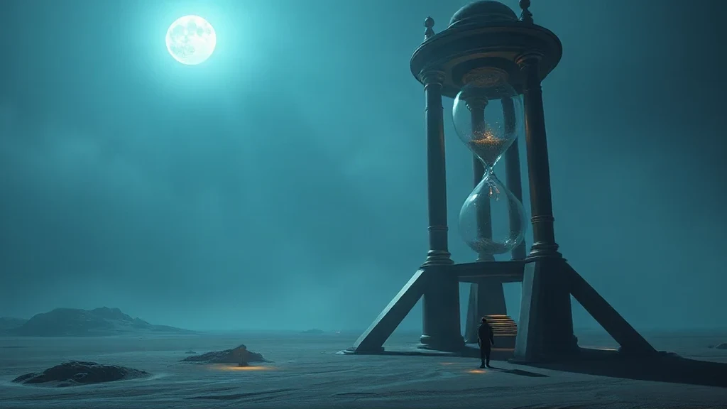 Giant Hourglass Tower In A Matte Painting