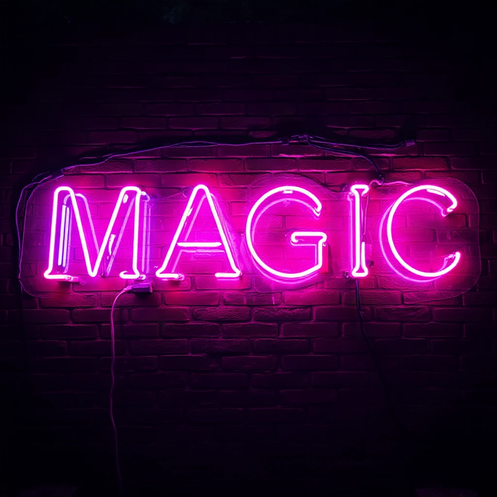 Neon Sign Magic Typography