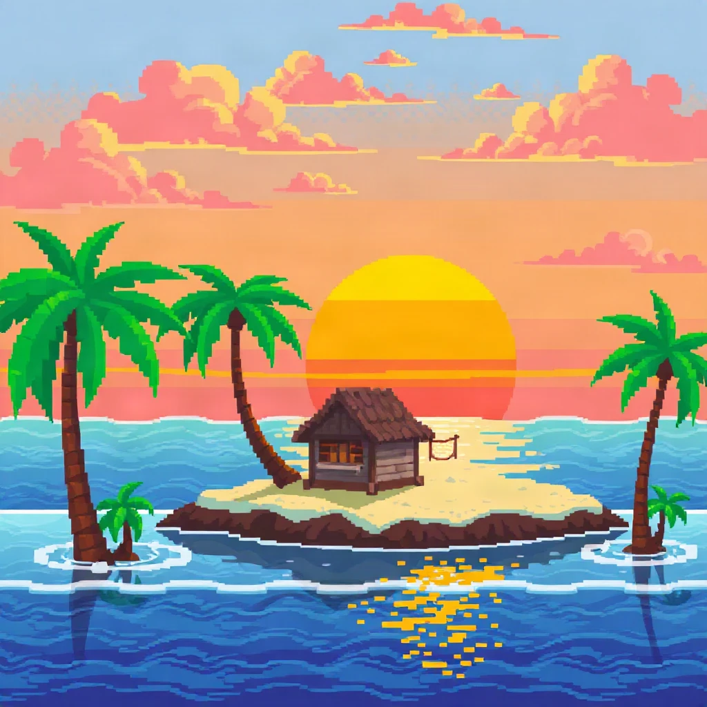 Pixel Island Paradise