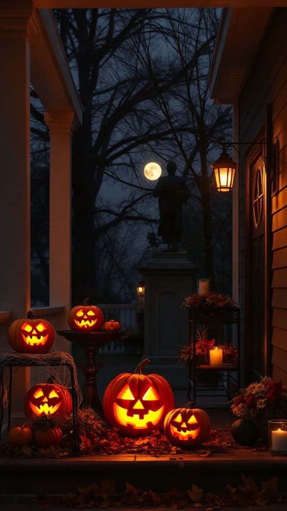 Halloween Pumpkin Porch