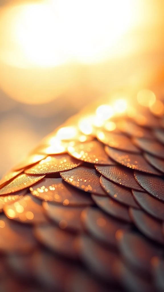 Fish Scales Macro Golden