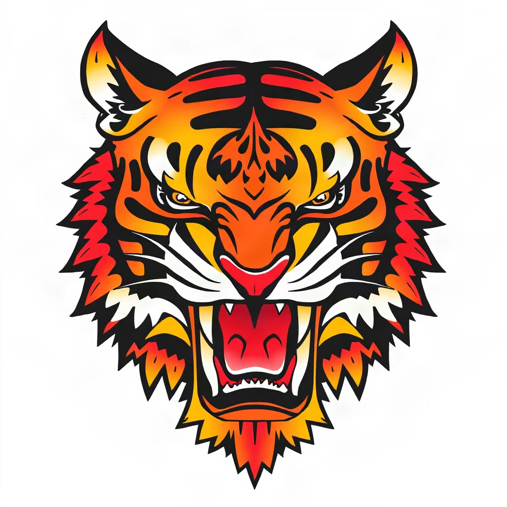 Traditional Tiger Tattoo