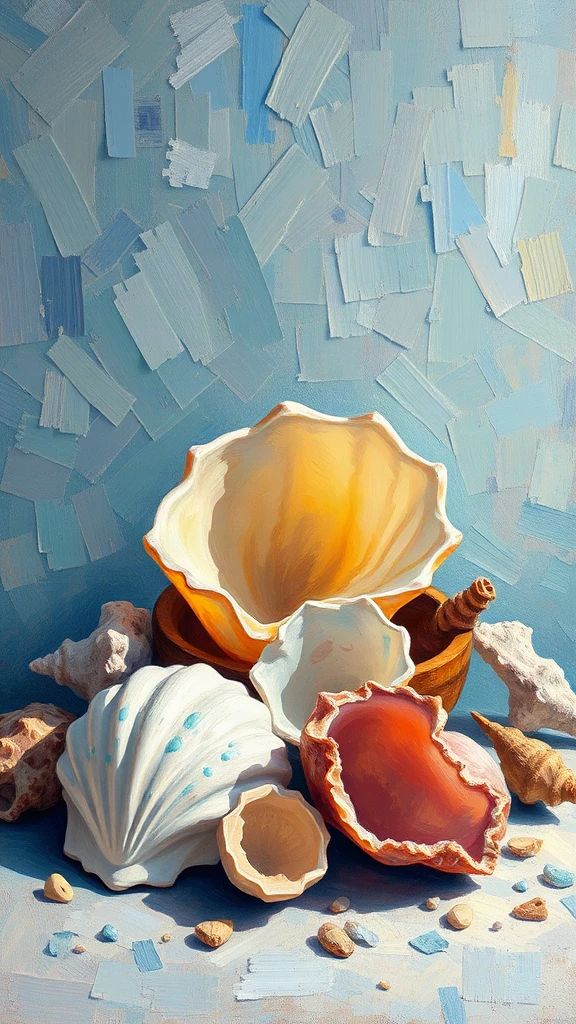 Still Life Of Seashells Post-Impressionist