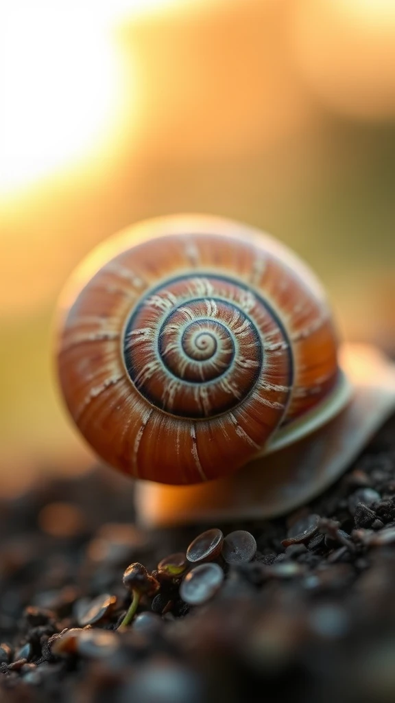 Snail Shell Macro Golden