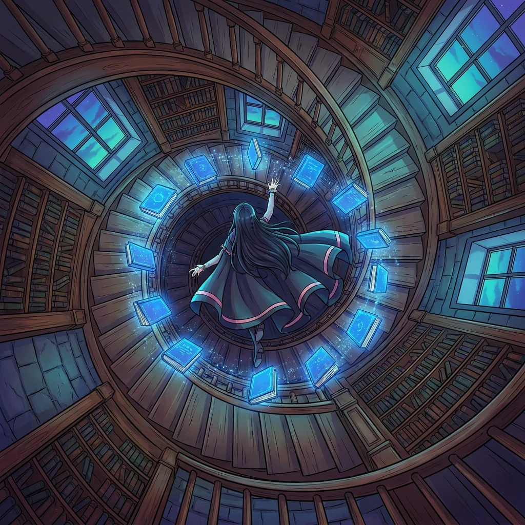 Spiral Staircase Levitation at Twilight