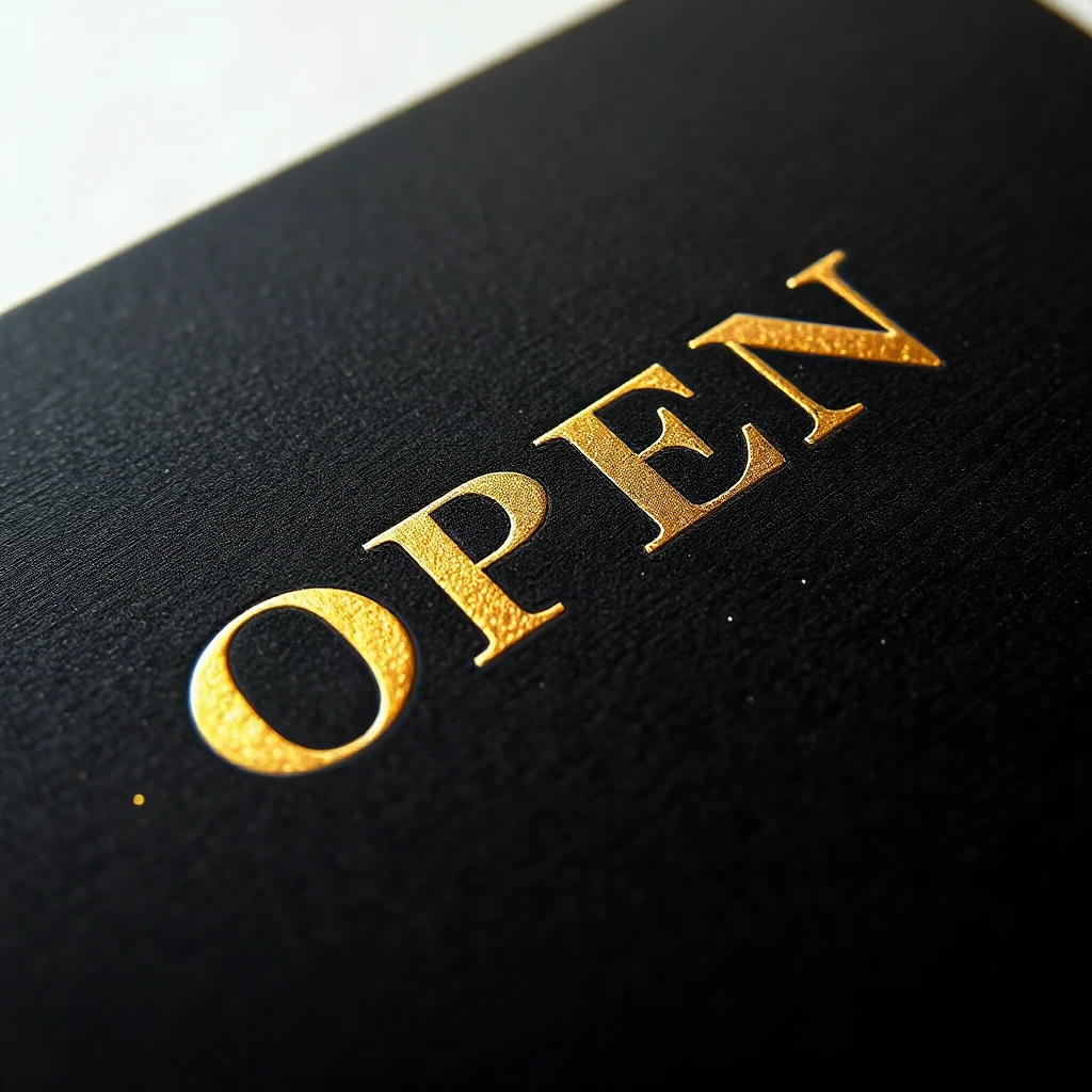 Gold Foil Open Typography