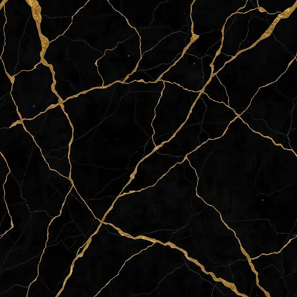 Black Marble Gold Veins Texture