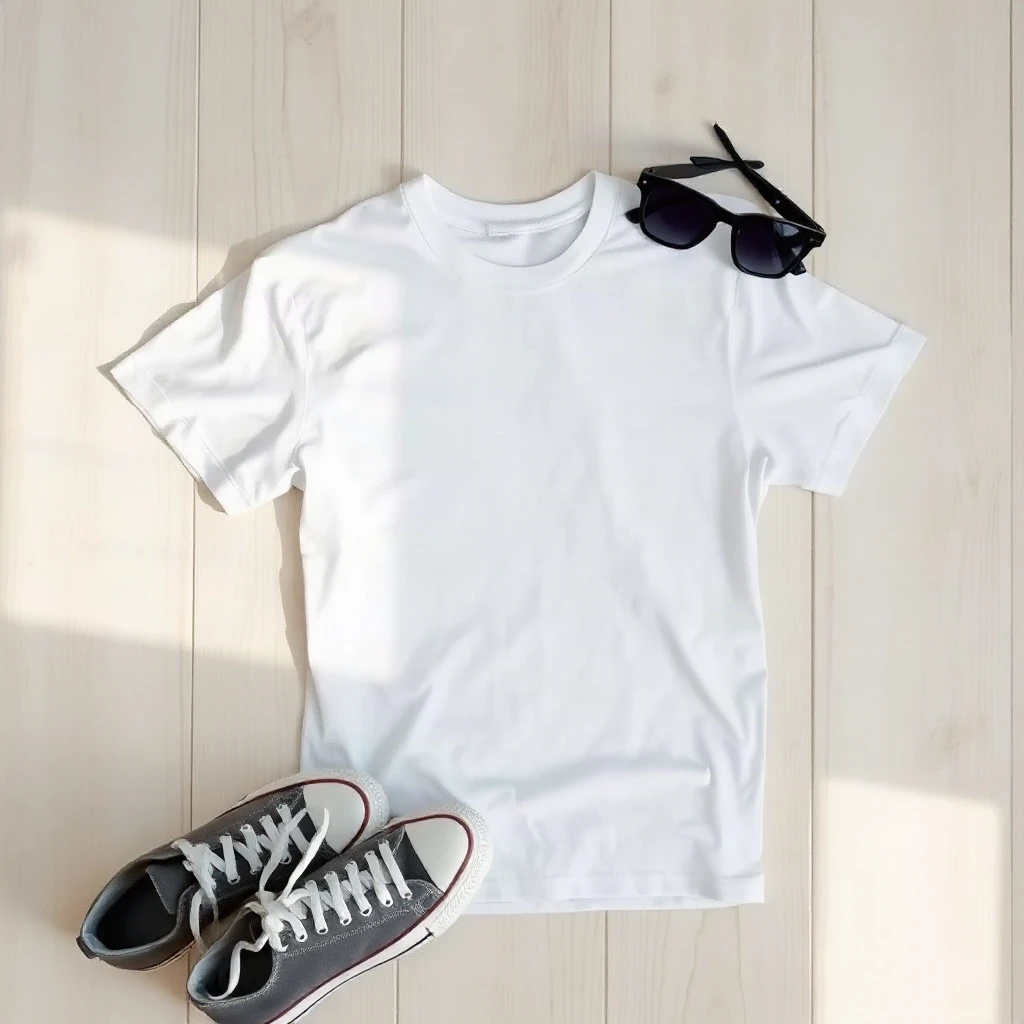 T-Shirt Mockup Flat Lay