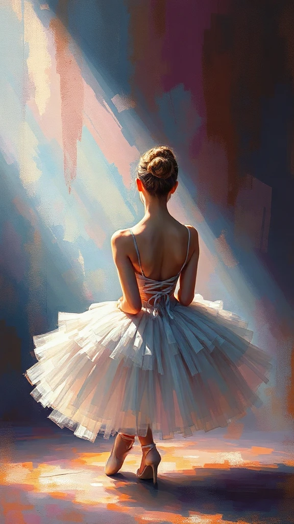 Ballerina Resting Backstage Impressionist