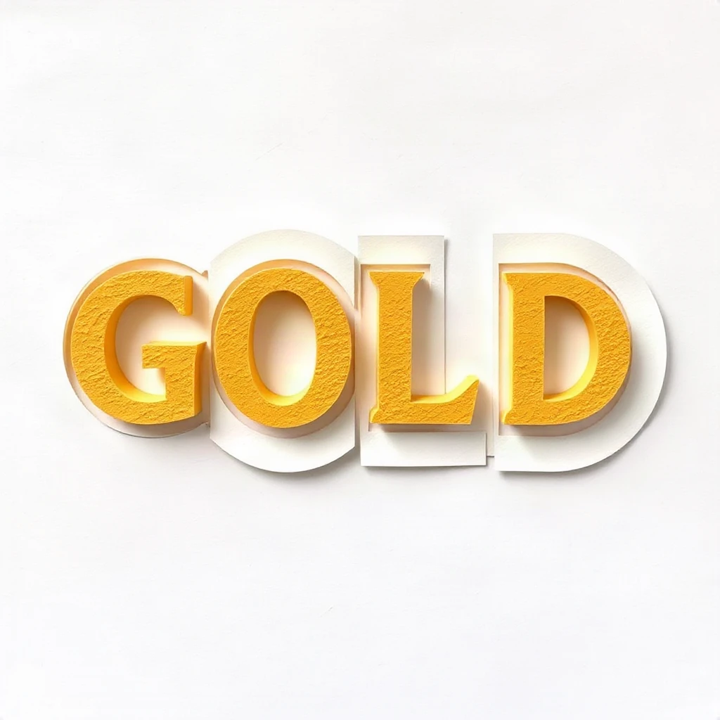 Paper Cut Gold Typography