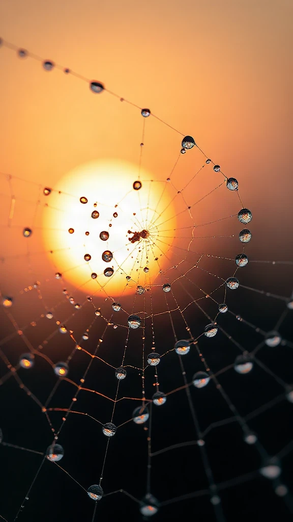 Dewdrop on Spider Web