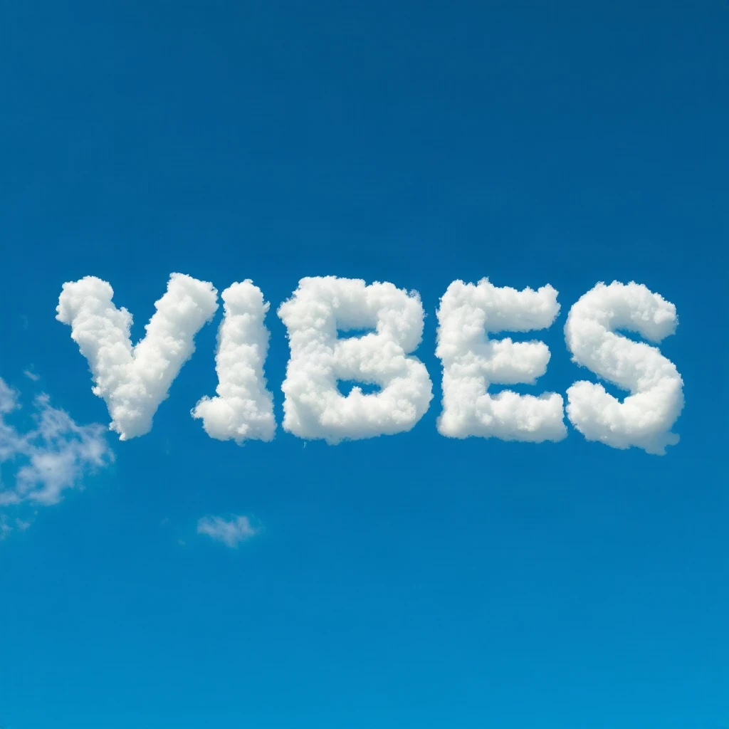 Cloud Letters Vibes Typography