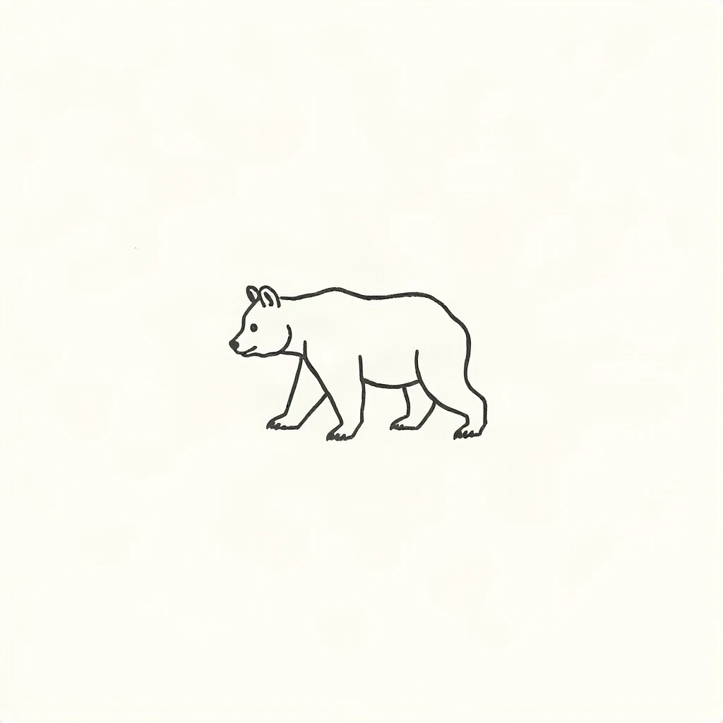 Minimalist Bear Tattoo