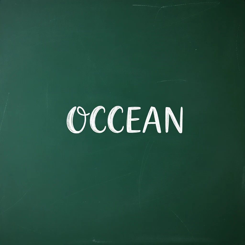 Chalkboard Ocean Typography