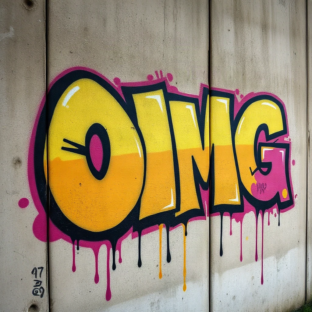 Graffiti Omg Typography