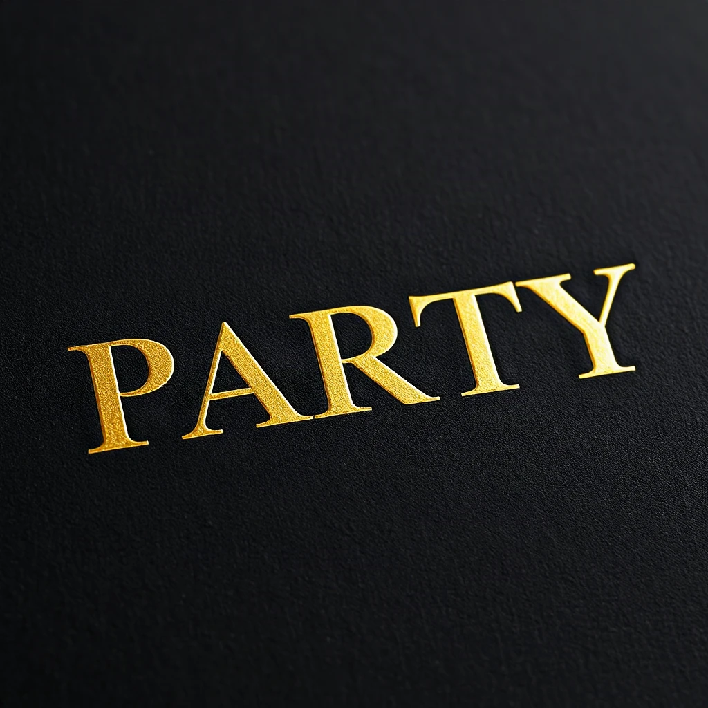 Gold Foil Party Typography