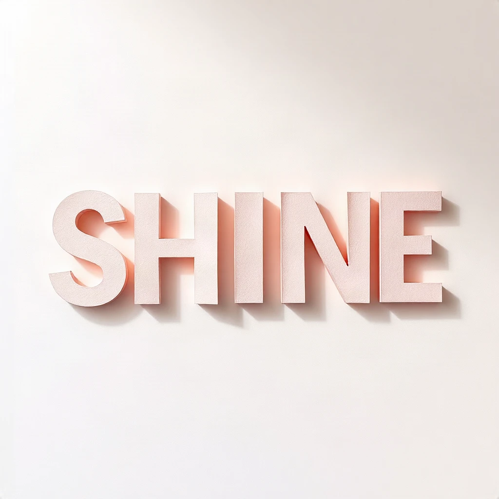 Paper Cut Shine Typography
