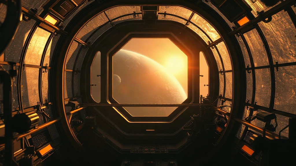 Space Station Greenhouse With Earth Matte Painting