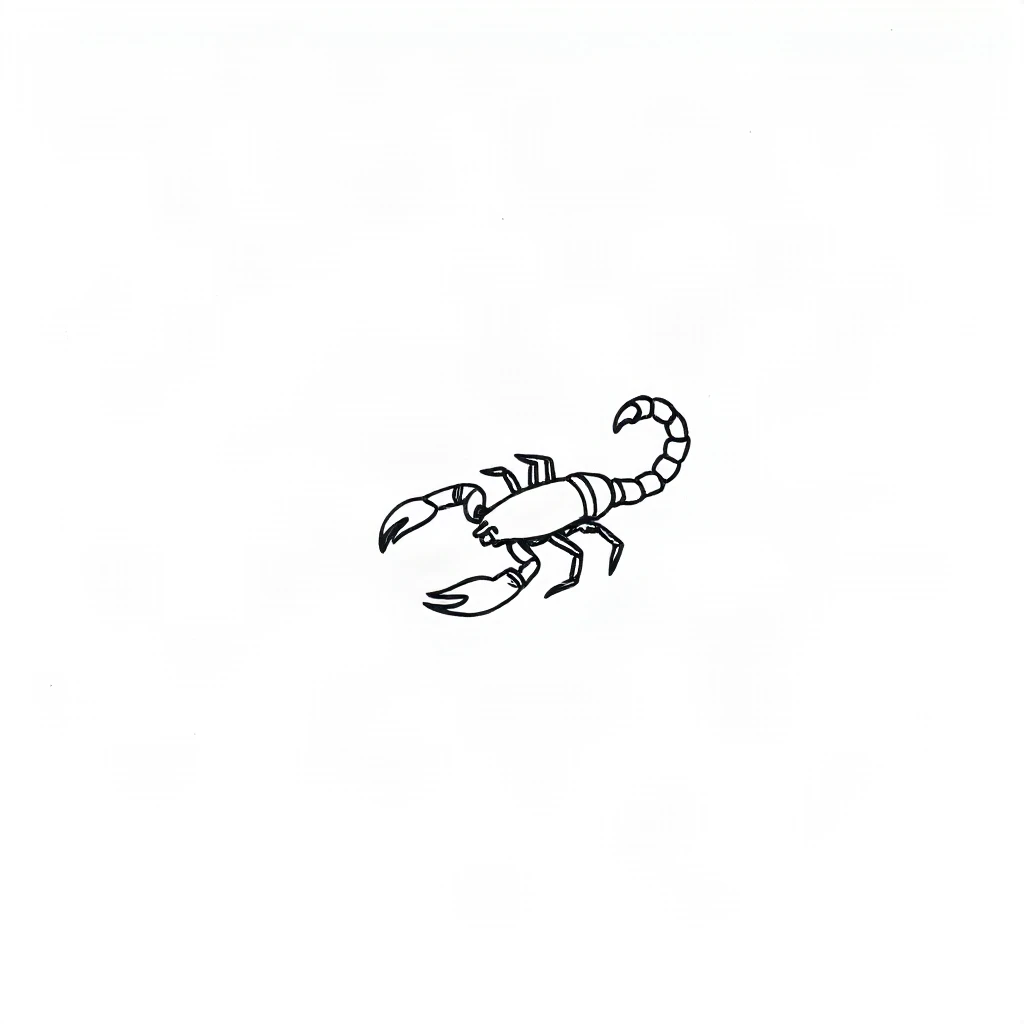 Minimalist Scorpion Tattoo