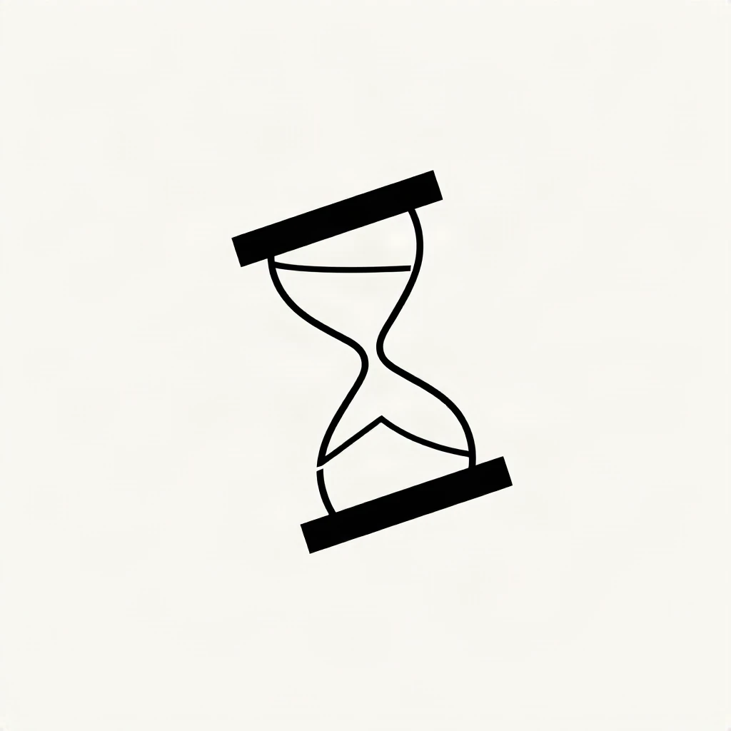 Negative Space Hourglass Logo