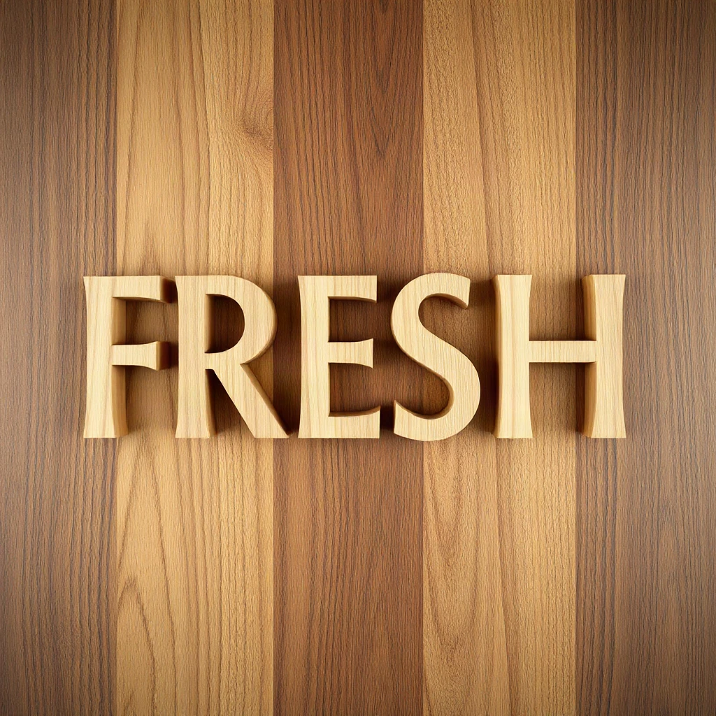 Wooden Carved Fresh Typography